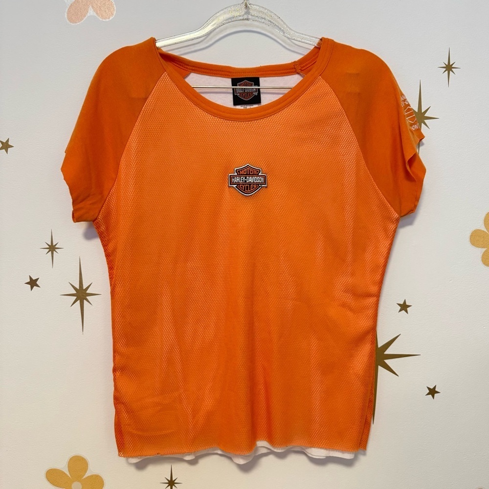Harley Davidson Layer Tee Mesh Orange